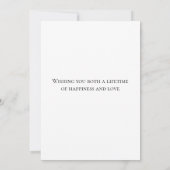 ブリデズレズ結婚ビアエレガントの祝い カード (裏面)