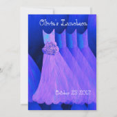 ブリデッシュメイドランチョンまたはブルンチパープルドレスV06 招待状 (裏面)