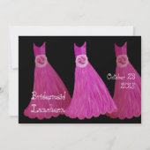 ブリデッシュ·ランチョンまたはブランチ·ピンクのドレス 招待状 (裏面)