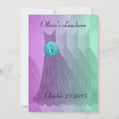 ブリデッシュ·ランチョンまたはブルンチ·パープル·ドレス 招待状 (裏面)