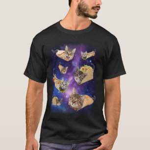 ブリトキャットアンドタコキャット宇宙銀河系ミームタコカット Tシャツ