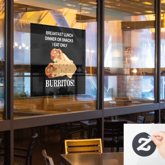 ブリトスIオンリ食べーブリトレストラン ウィンドウサイン (レストラン窓)