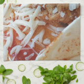 ブリトチーズの食おもしろいべ物の背景 キッチンタオル (折り畳み)