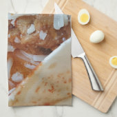 ブリトチーズの食おもしろいべ物の背景 キッチンタオル (四つ折り)