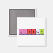 ブリトニー周期表名磁石 マグネット (正面/裏面)