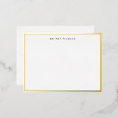 ブリトニー金箔縁ど文パーソナライズされた具 箔招待状ポストカード (正面/裏面)