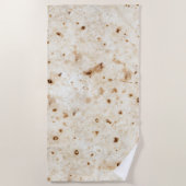 ブリトブランケット粉トルティーヤタコファストフードラップ ビーチタオル (正面)