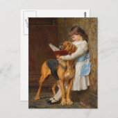 ブリトン・リビエ読レ – のレッスン、義務教育 ポストカード (正面/裏面)