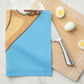 ブリトー漫画イラストレーション キッチンタオル (四つ折り)