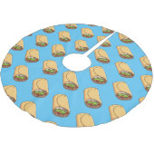 ブリトー漫画イラストレーション ブラッシュドポリエステルツリースカート (アングル)