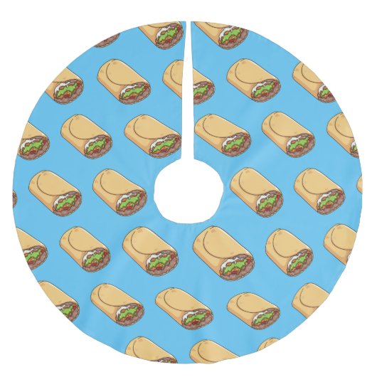 ブリトー漫画イラストレーション ブラッシュドポリエステルツリースカート (正面)