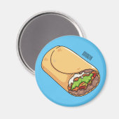 ブリトー漫画イラストレーション マグネット (正面/裏面)