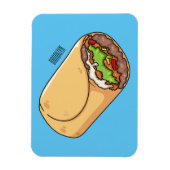 ブリトー漫画イラストレーション マグネット (縦)