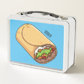 ブリトー漫画イラストレーション メタルランチボックス (裏面)