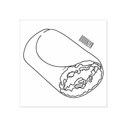 ブリトー漫画イラストレーション ラバースタンプ (インプリント)