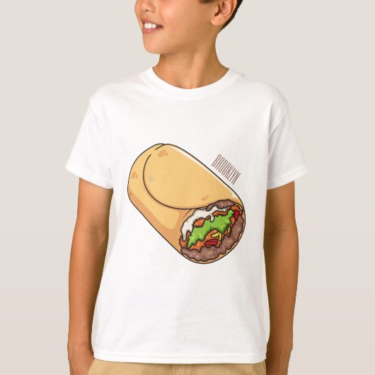 ブリトー漫画イラストレーション Tシャツ (正面)