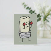 ブリトー・ボクサー赤いボクシング手袋 ポストカード (スタンド正面)