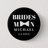 ブリドエレガントスマン白黒ボ結婚ウスタイリッシュス 缶バッジ (正面)