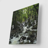 ブリドルヴィルクリークインヨセミテ国立公園 スクエア壁時計 (傾斜)