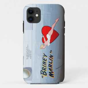 ブリニーマーリンB-24ノーズアート(ヴィンテージフゼラージ)iPh iPhone 11 ケース
