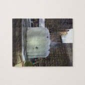 ブリャントパークNYC噴水凍っていクリスマスフォト ジグソーパズル (横)