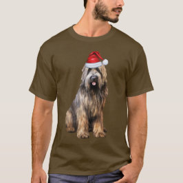ブリヤード・シェパード犬の恋人のクリスマスおもしろい Tシャツ