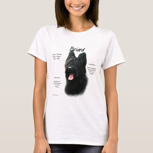 ブリヤード(黒)履歴デザイン Tシャツ (正面)