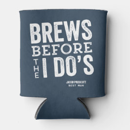 ブリュウズウィドゥの石板ブルーのビールテーマ独身 缶クーラー