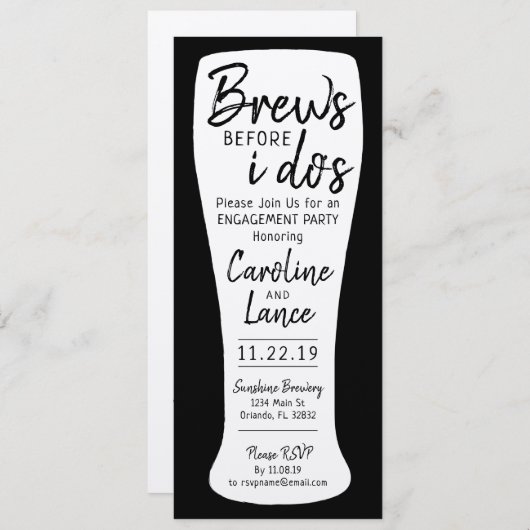 ブリュウズウィンドパーティー婚約クラフト 招待状 (正面/裏面)