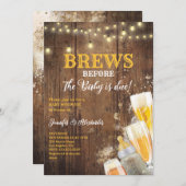 ブリュウ前のベビーはデューベビーシャワー 招待状 (正面/裏面)