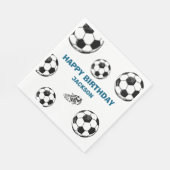 ブリュウ。誕生日サッカー紙ナプキン スタンダードランチョンナプキン (角)