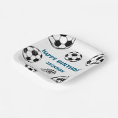 ブリュウ。誕生日サッカー紙プレート ペーパープレート (傾斜あり)