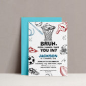 ブリュウ。誕生日招待,スポーツ招待状 招待状