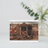 ブリュエゲルによるキリストの駆け引きトレーダー ポストカード (スタンド正面)