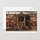 ブリュエゲルによるキリストの駆け引きトレーダー ポストカード (正面/裏面)