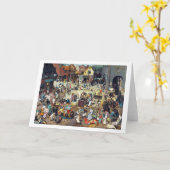 ブリュエル・カーニバルと四旬節の戦い カード (黄色い花)