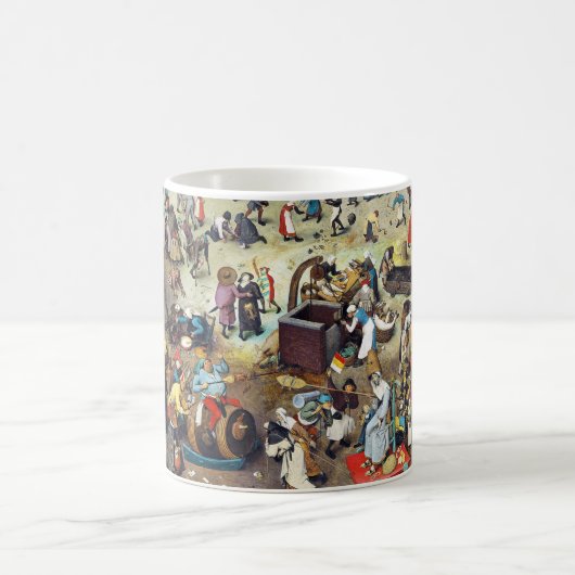 ブリュエル・カーニバルと四旬節の戦い コーヒーマグカップ (中央)