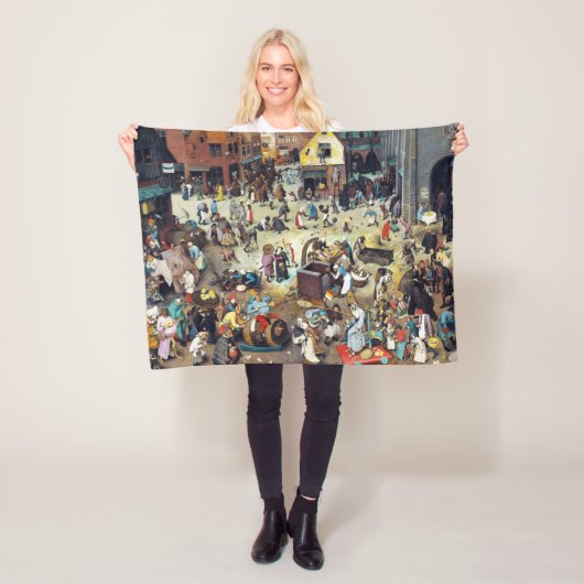 ブリュエル・カーニバルと四旬節の戦い フリースブランケット (インサイチュ)