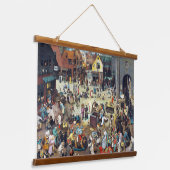 ブリュエル・カーニバルと四旬節の戦い 吊り下げ型タペストリー (傾斜あり)