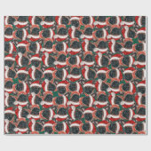 ブリュッセルおもしろいグリフォンのクリスマスパターン ラッピングペーパー (フラット)