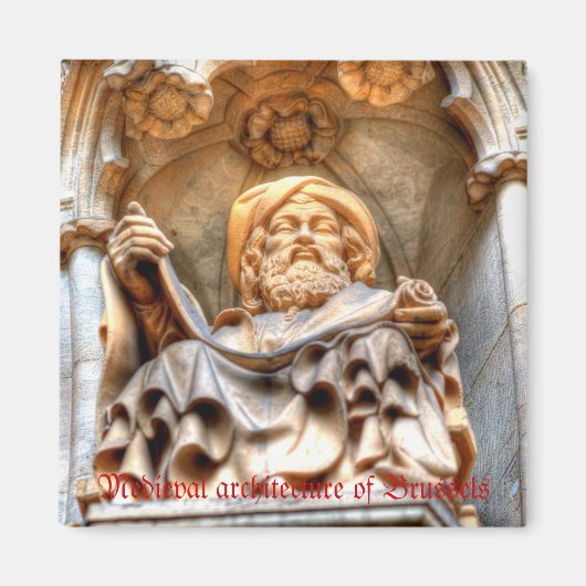 ブリュッセルのグランド・プレイスの中世建築 マグネット (正面)