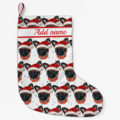 ブリュッセルのグリフォン犬はクリスマスを育てる スモールクリスマスストッキング (正面)