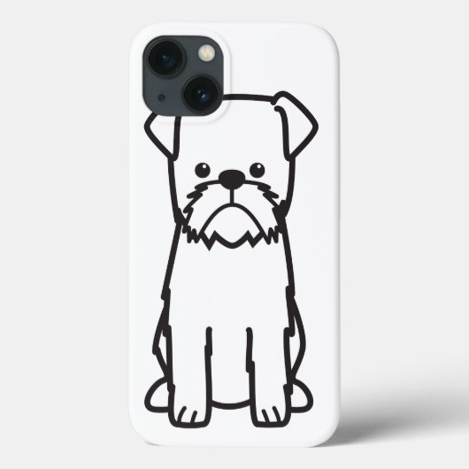 ブリュッセルのグリフォン犬は漫画を育てる Case-Mate iPhoneケース (裏面)
