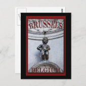 ブリュッセルのMannekin Pis ポストカード (正面/裏面)