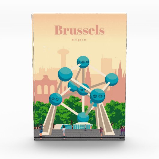 ブリュッセルへの旅行アート フォトブロック (正面)