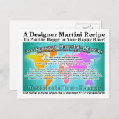 ブリュッセルアールヌーボーチョコレートマルティーニレシピカード ポストカード (正面/裏面)
