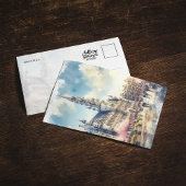 ブリュッセルグランドパレスベルギーウォーターカラーポストカード 招待状