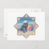 ブリュッセルグリフォンアットザビーチ ポストカード (正面/裏面)