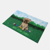 ブリュッセルグリフォンガーデンヘルパーdoormat ドアマット (アングル)