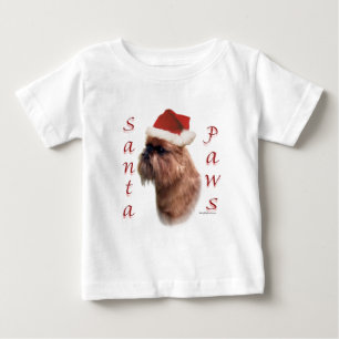 ブリュッセルグリフォンサンタポーズ ベビーTシャツ